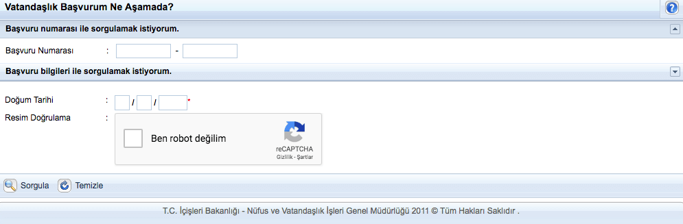 Online Vatandaşlık Başvuru Sorgulama - Vatan.nvi